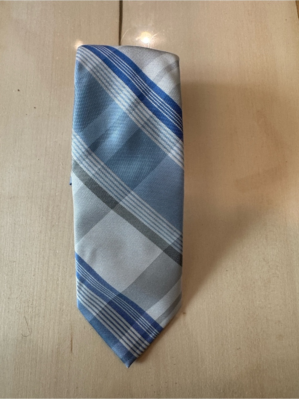 Express Blue and Gray Plaid Men’s Tie
